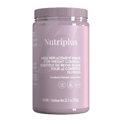 image of NUTRIPLUS Shake pentru Controlul Greutatii 520g - Capsuni