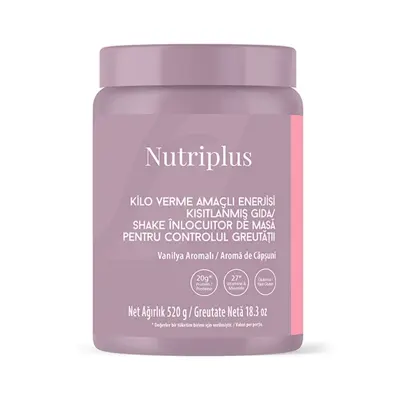 image of NUTRIPLUS Shake pentru Controlul Greutatii 520g - Capsuni
