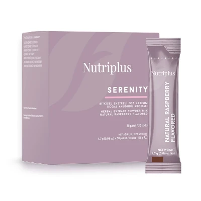 image of NUTRIPLUS Ceai Serenity cu Zmeura 30 buc
