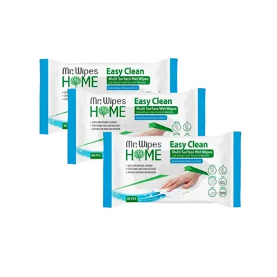 image of 3x Mr. Wipes Servetele Umede cu Aroma de Ocean Breeze 40buc
