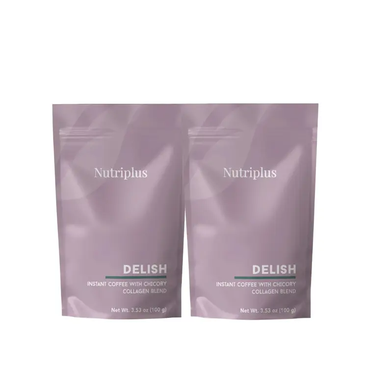 image of 2x NUTRIPLUS Cafea Instant cu Mix de Cicoare si Colagen 100g